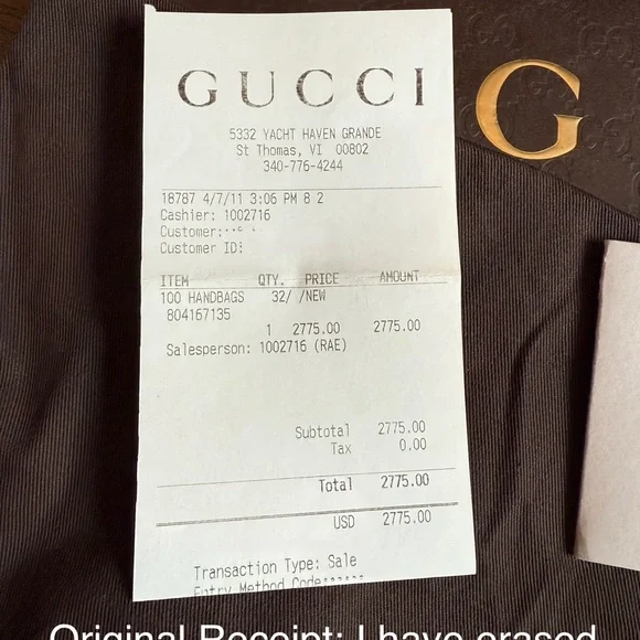 Gucci Olive Green Jackie Bag with Gold Details - Picture 7 of 8